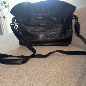 Chic Black Leather Crossbody Bag